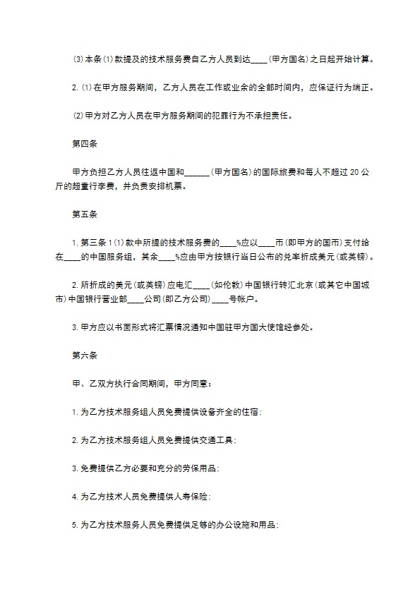 网络科技公司国际技术服务合同