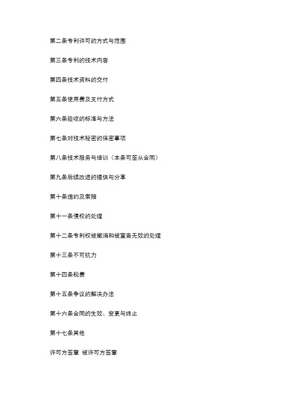 专利实施合同篇