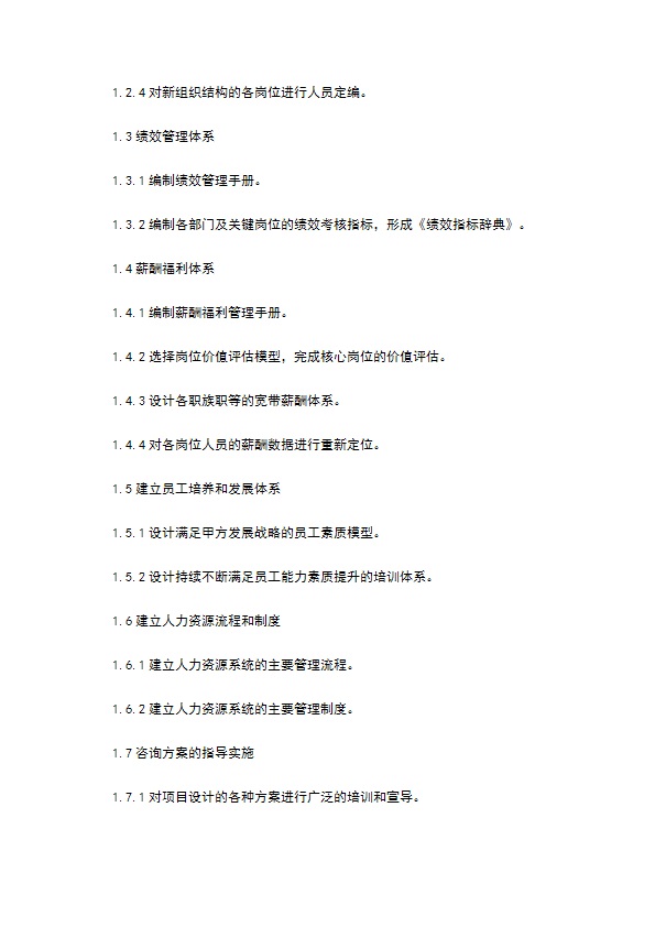 人力资源管理咨询项目协议 人力资源管理咨询项目协议