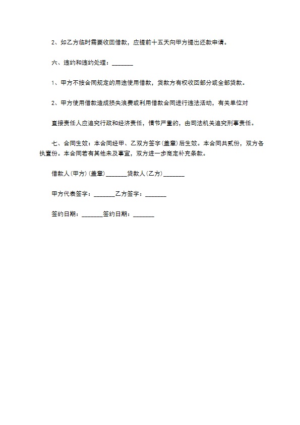 新公司向个人大额借款协议