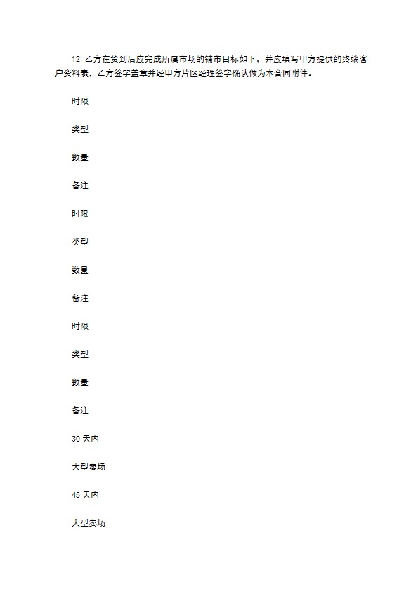 武汉市产品授权销售合同