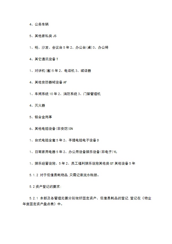 物业公司程序文件基础设施管理程序